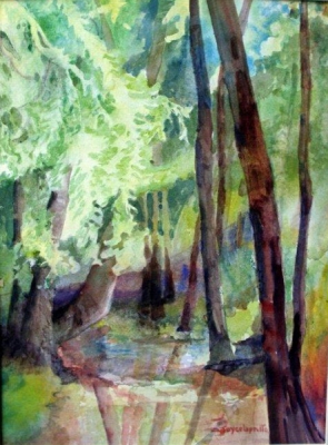 Trees, watercolor